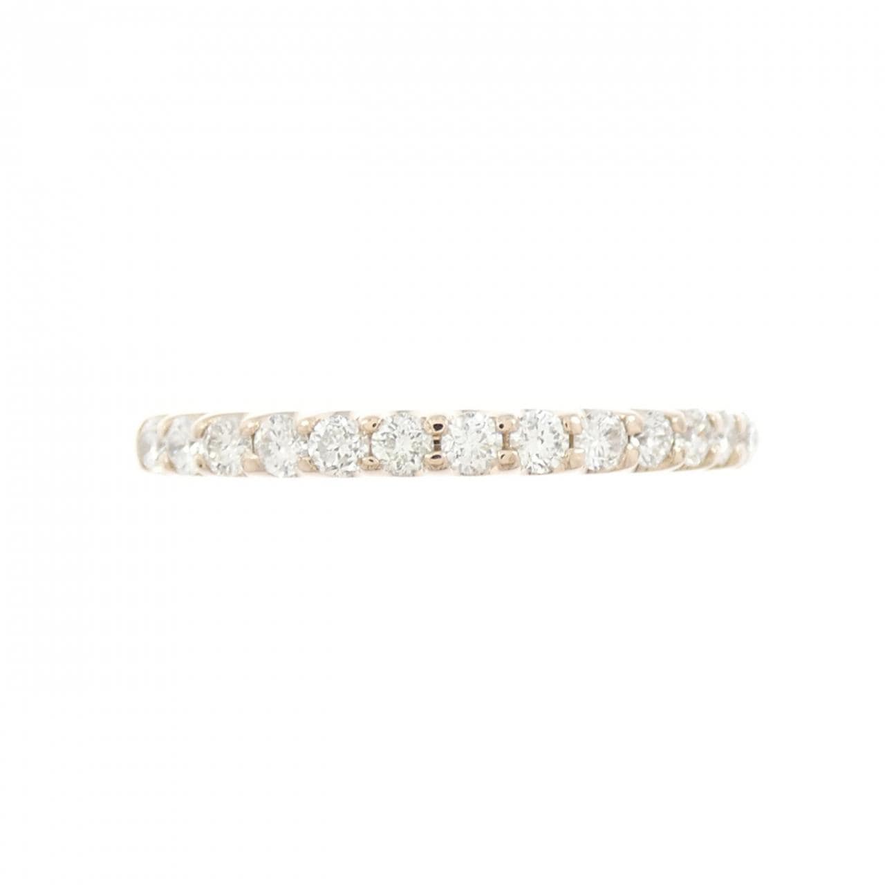 K18PG ハーフエタニティ ダイヤモンド リング 0.23CT