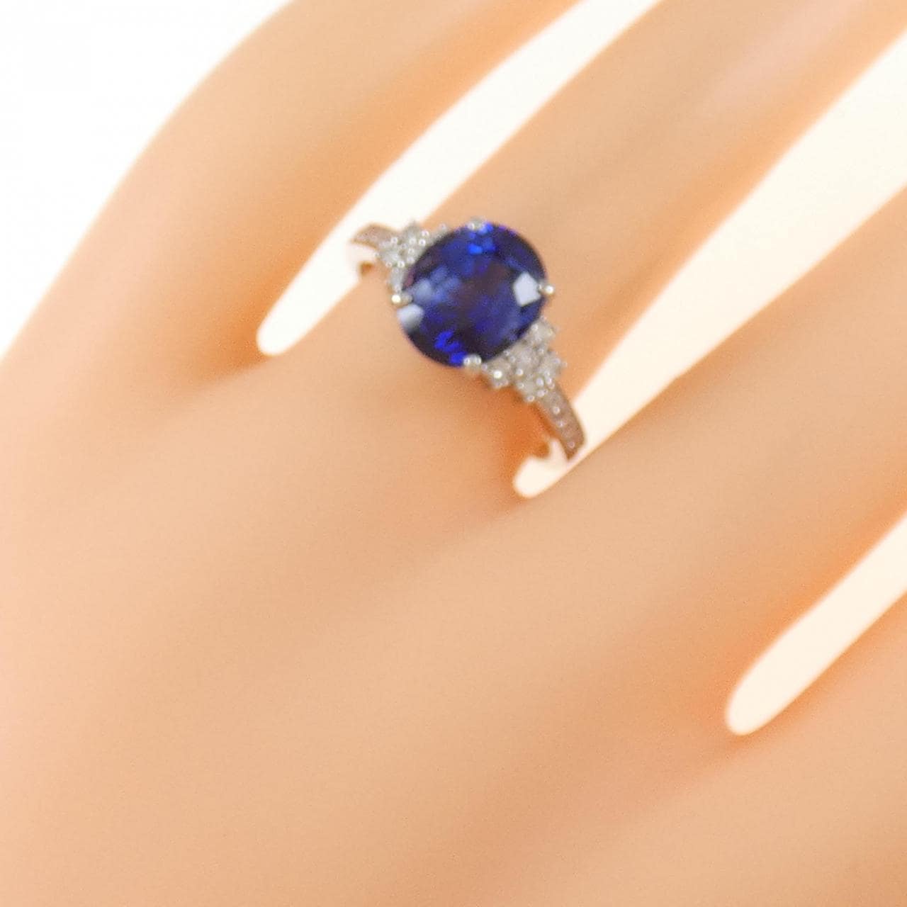 [新品] PT 蓝宝石戒指 3.16CT 马达加斯加制造