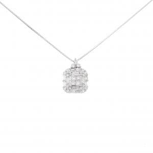 K18WG ダイヤモンド ネックレス 0.75CT