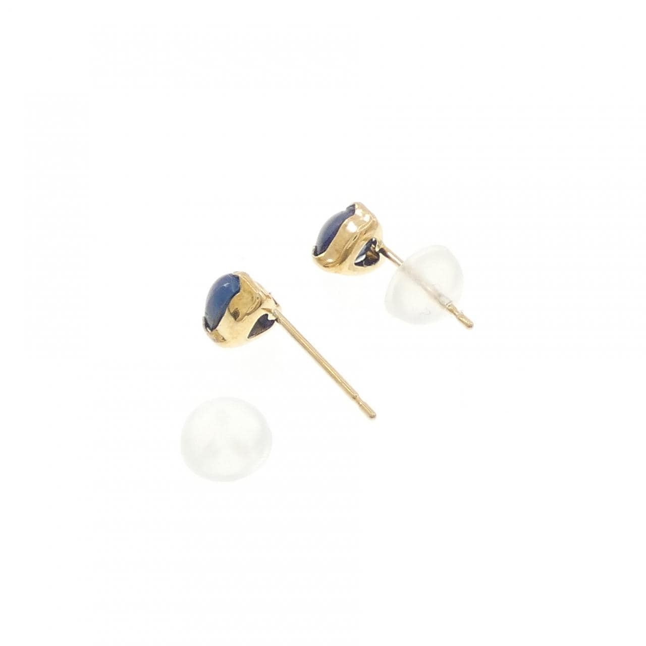 【新品】K18YG ハート サファイヤ ピアス 1.09CT