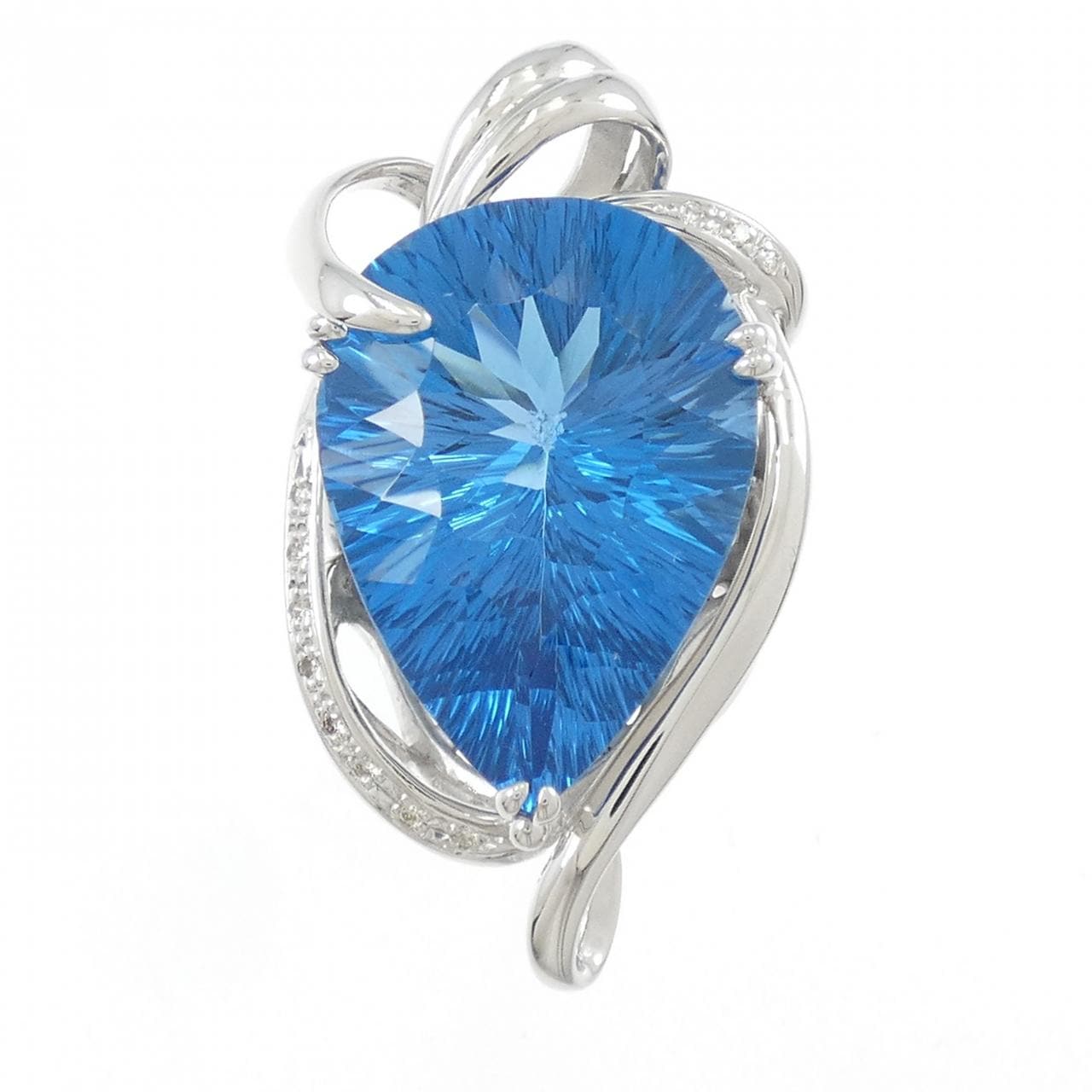 K18WG ブルートパーズ リング 27.70CT