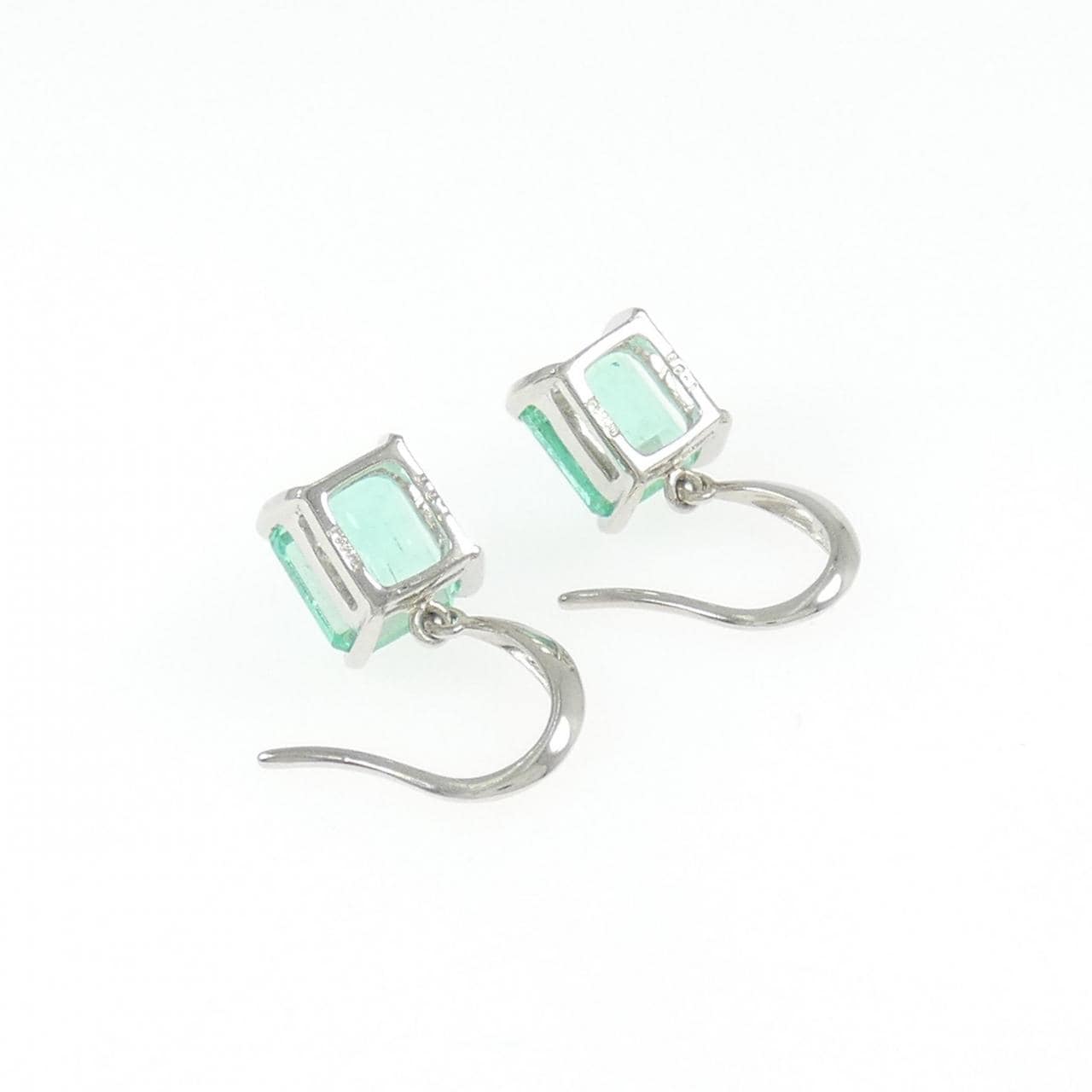 PT900 エメラルド ピアス 2.00CT