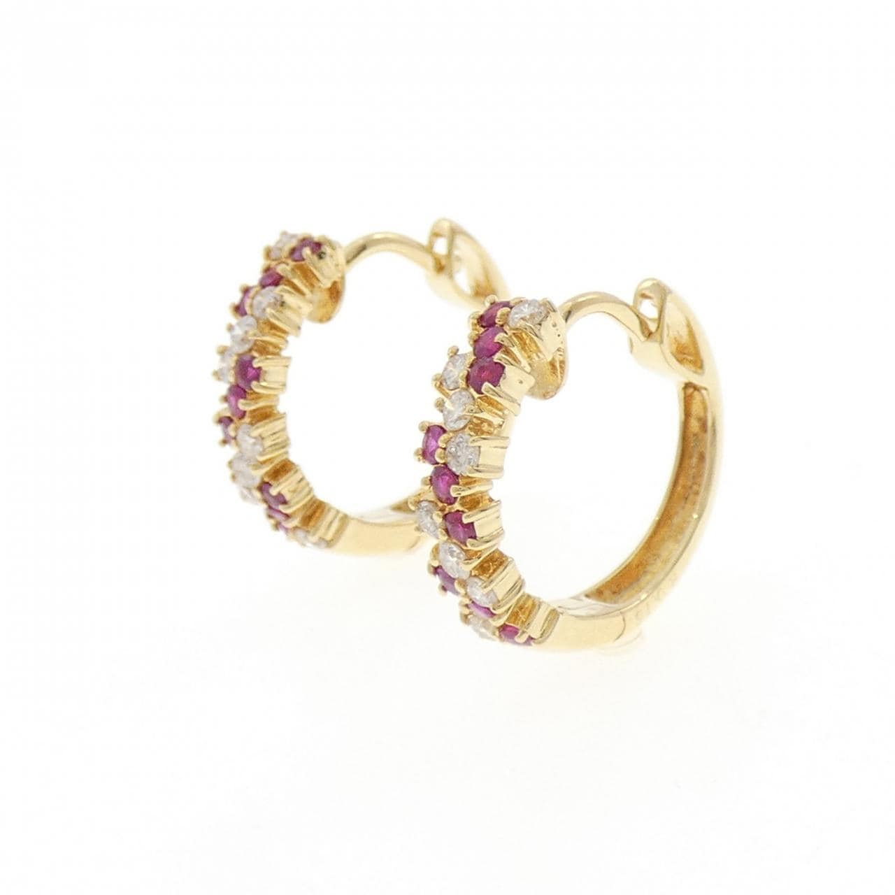 K18YG ルビー ピアス 0.32CT