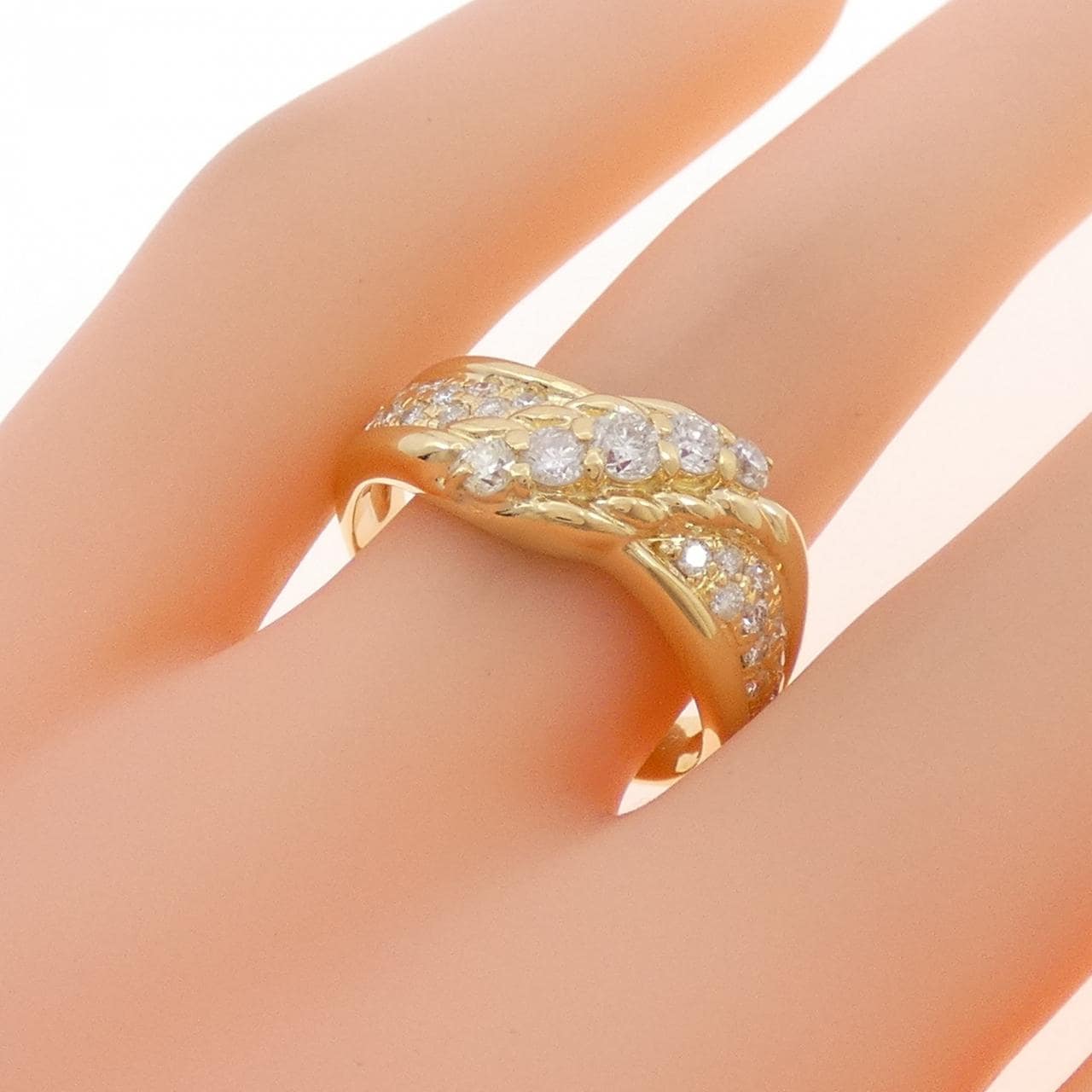 K18YG ダイヤモンド リング 0.7CT