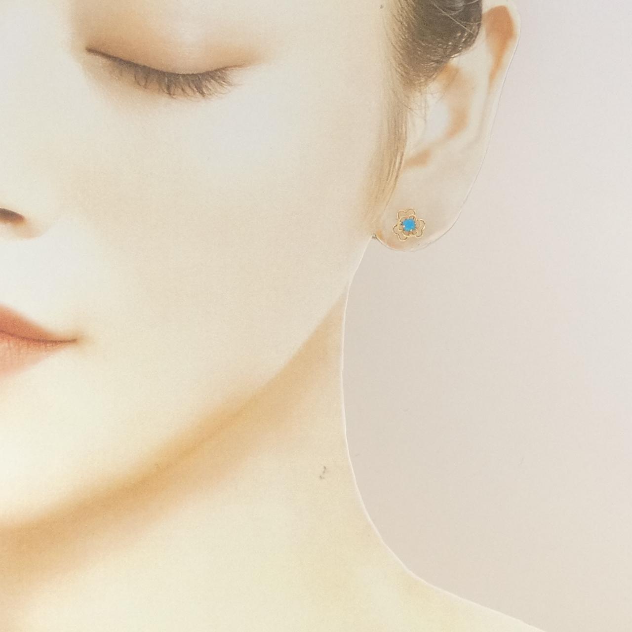 K18YG ターコイズ ピアス