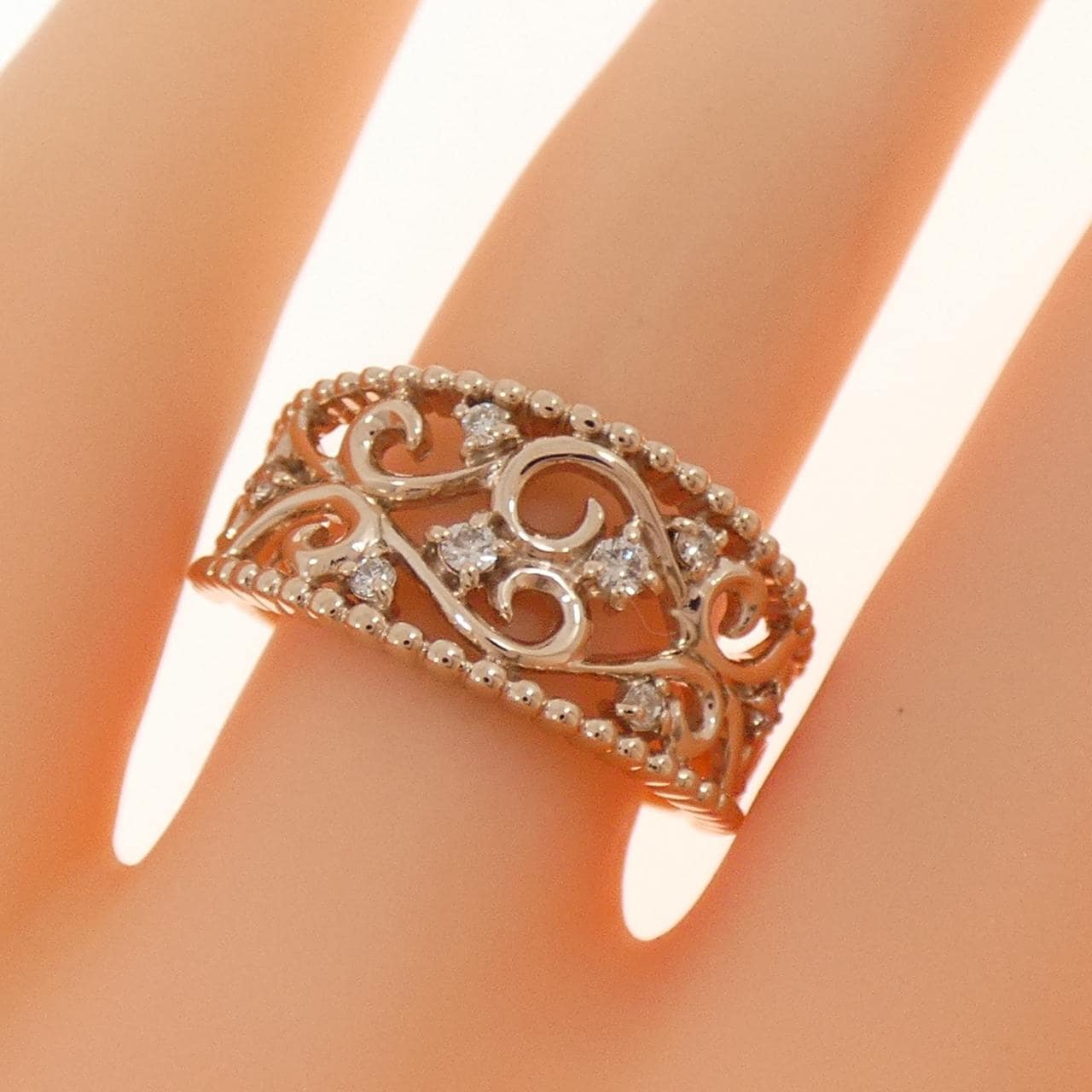 K10PG ダイヤモンド リング 0.10CT