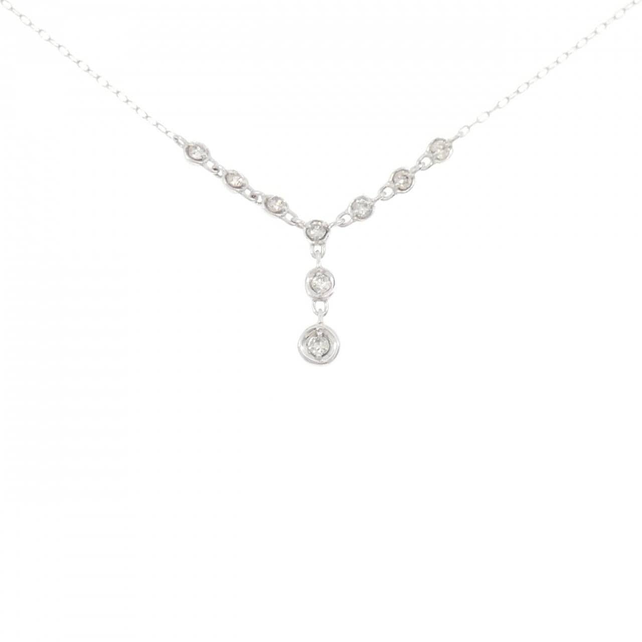 K18WG ダイヤモンド ネックレス 0.20CT