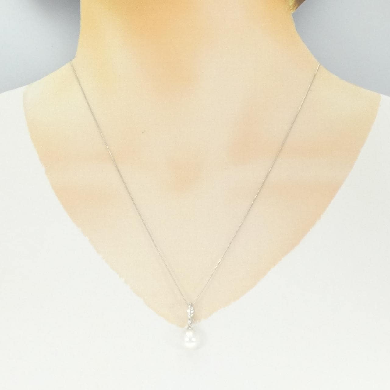 K18WG アコヤパール ネックレス 8.9mm