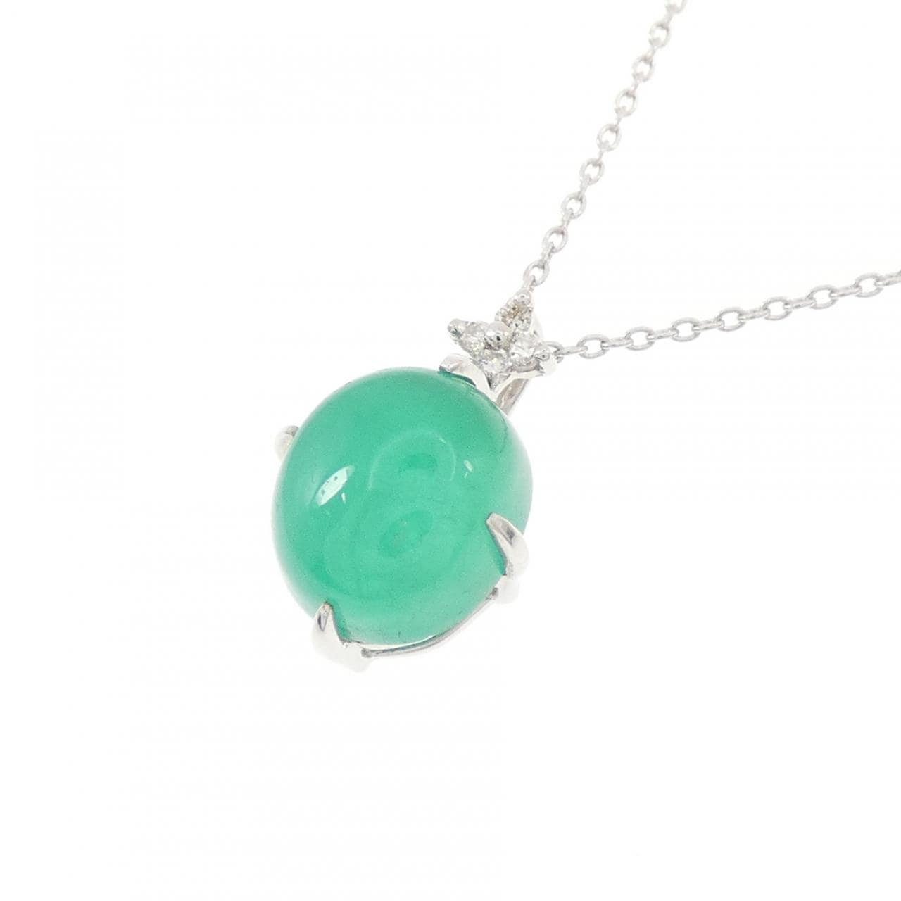 K18WG エメラルド ネックレス 2.00CT