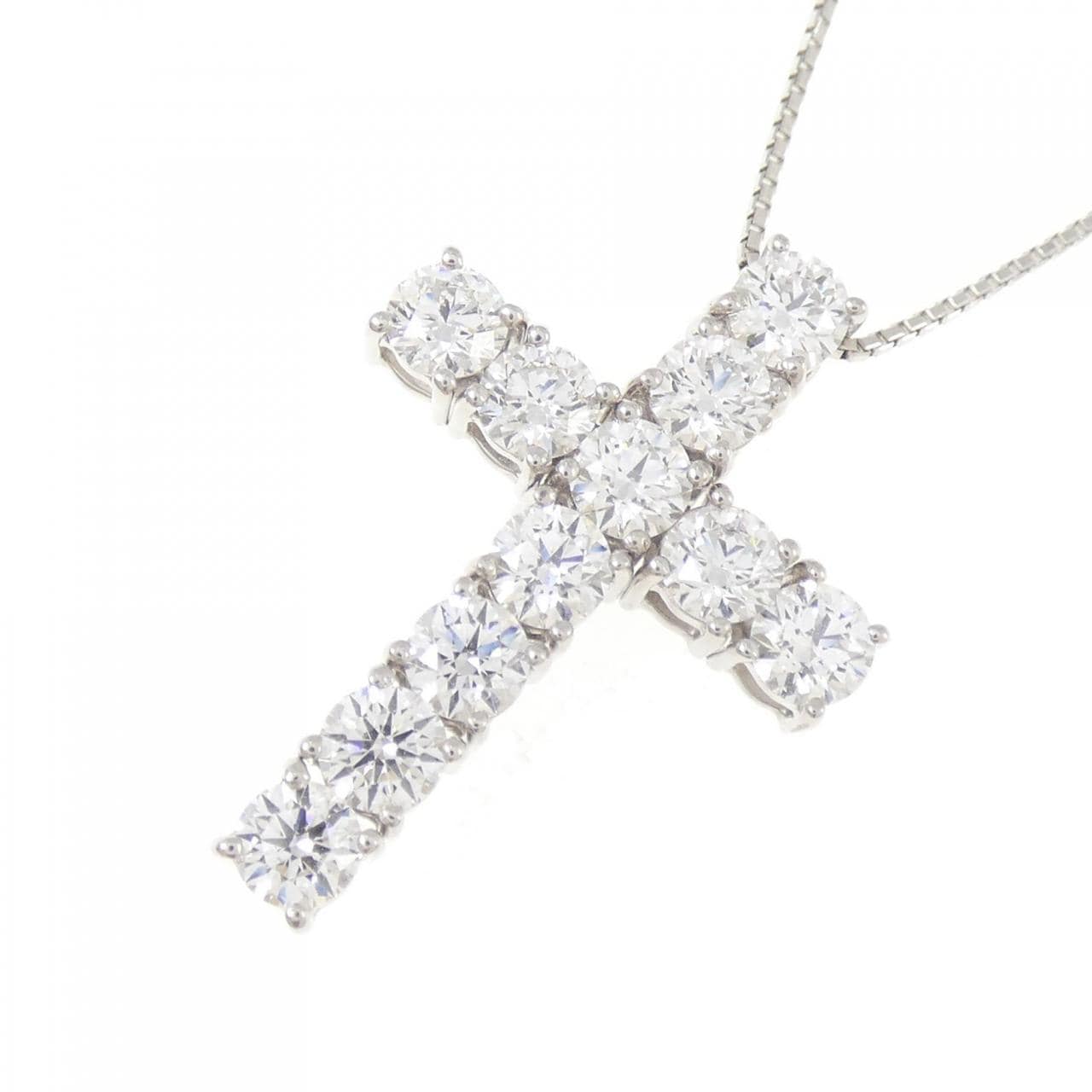 PT900/PT850 クロス ダイヤモンド ネックレス 2.27CT