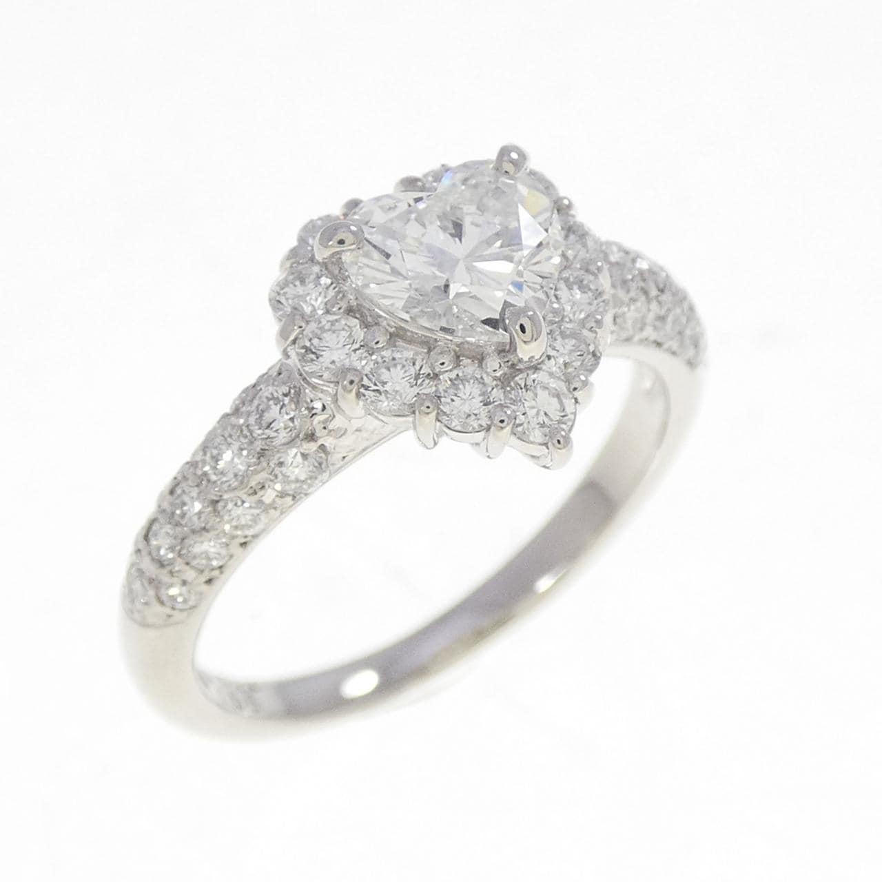 PT900 ダイヤモンド リング 0.622CT G SI1 ハートシェイプ