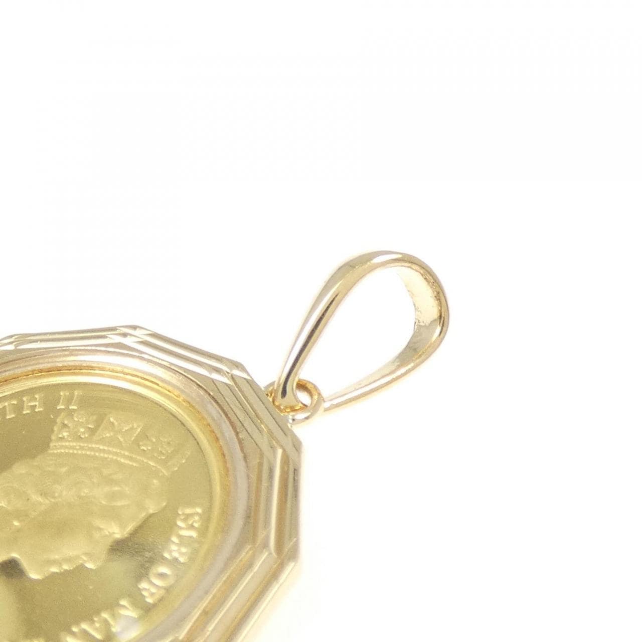 K18YG(枠) コイン ペンダント