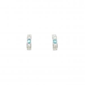 K18WG パライバトルマリン ピアス 0.120CT