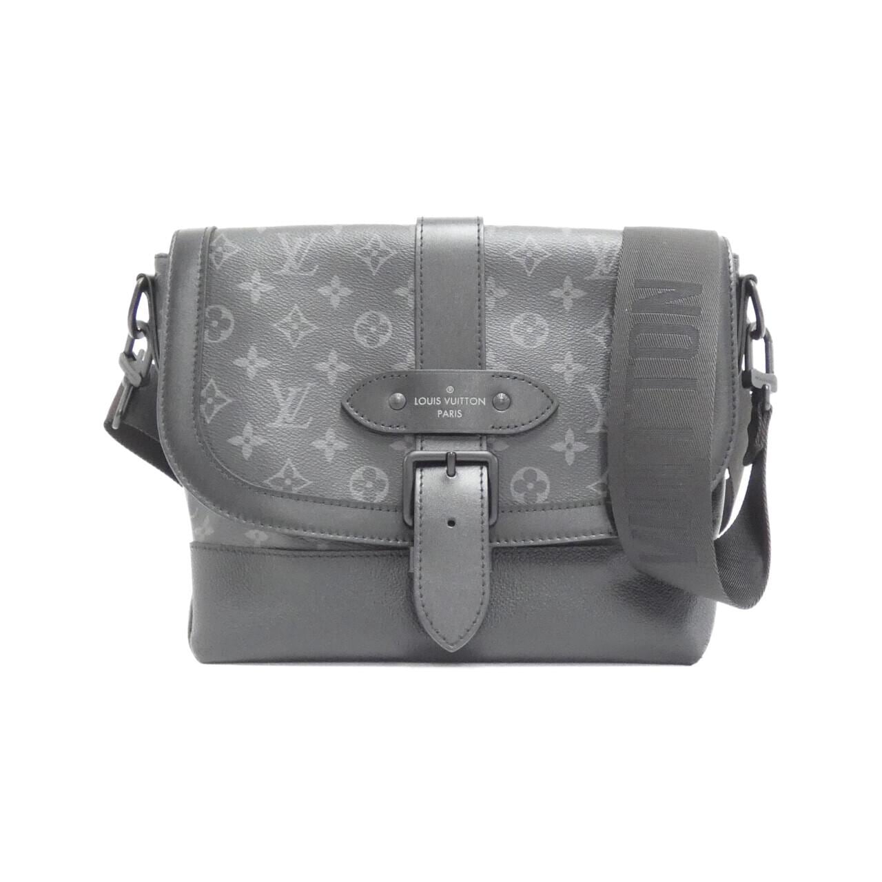 LOUIS VUITTON Monogram Eclipse Saumur 郵差包 M45911 單肩包