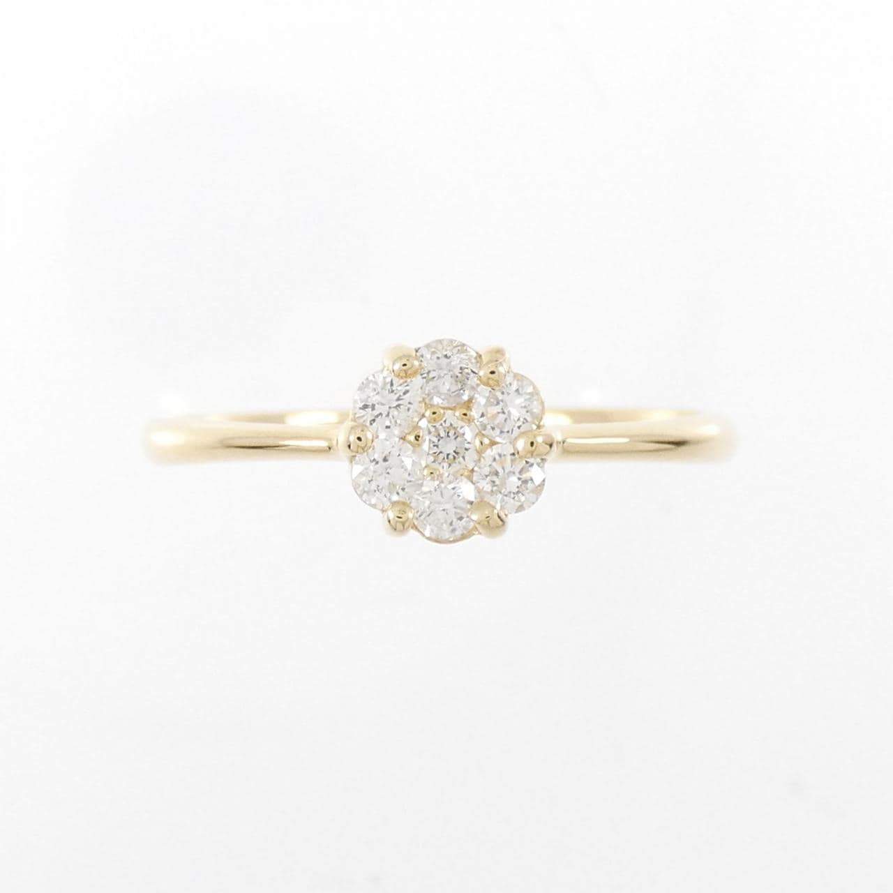 [Remake] K18YG flower Diamond ring 0.20CT