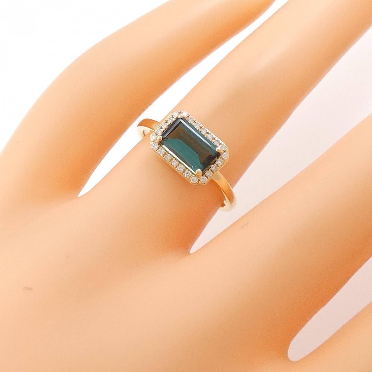 【新品】K18YG トルマリン リング 1.01CT