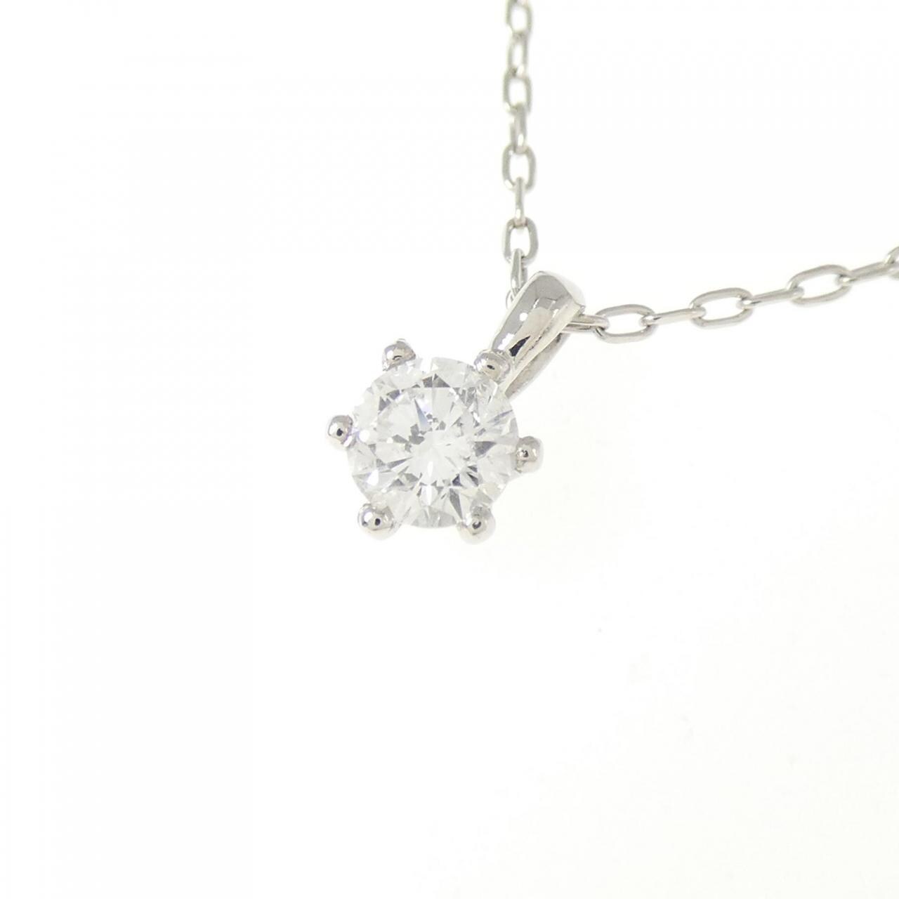 PT900/PT850 ソリティア ダイヤモンド ネックレス 0.313CT