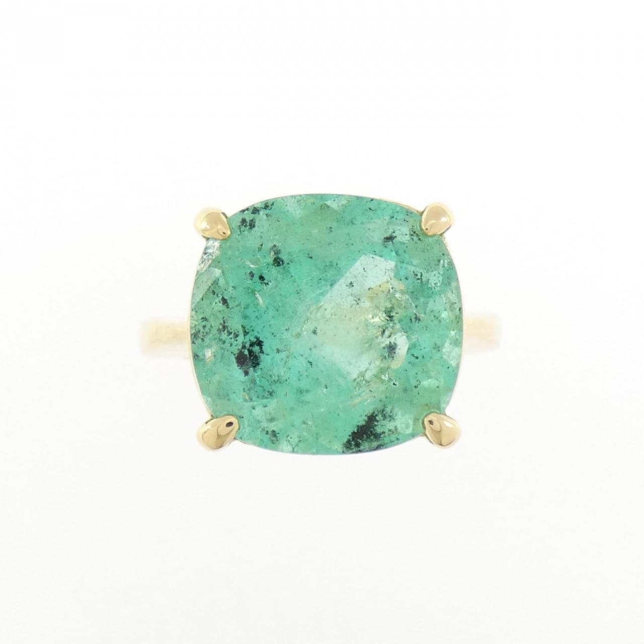 K18YG エメラルド リング 9.55CT
