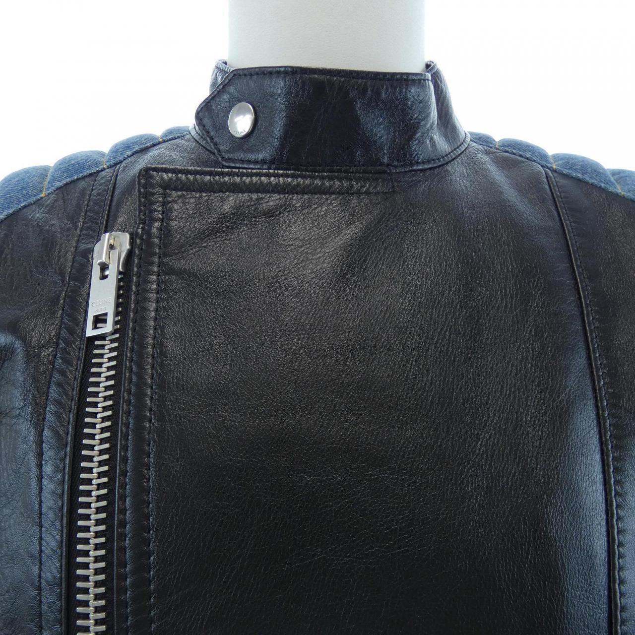 セリーヌ CELINE 29AHY047O レザーライダースジャケット