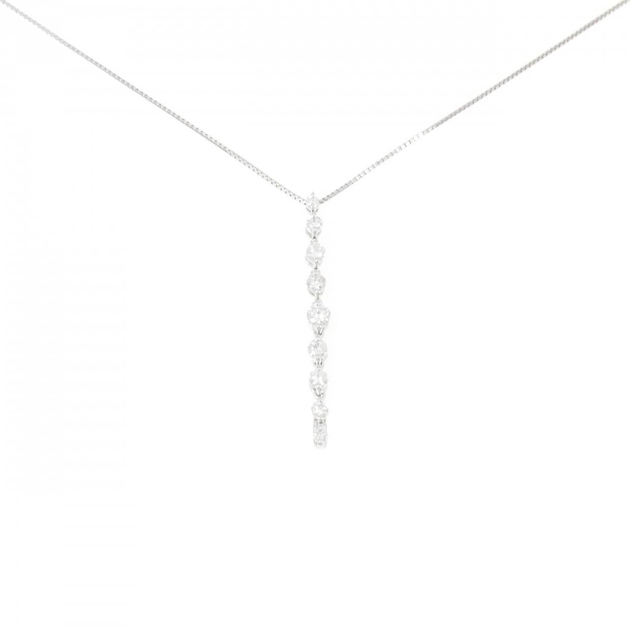 K18WG 2WAY Diamond necklace 0.50CT