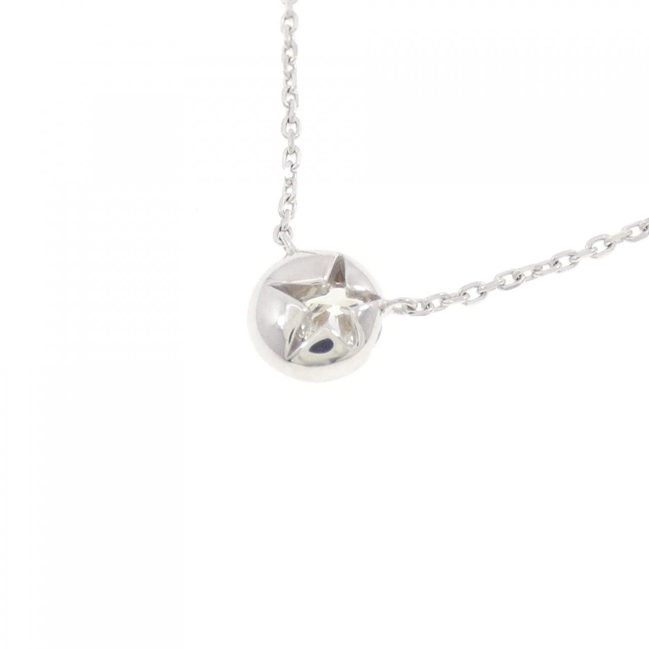 スタージュエリー ムーン ダイヤモンド ネックレス 0.14CT