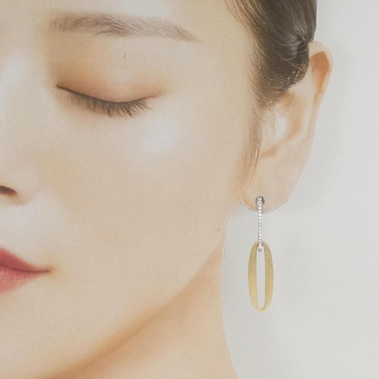 K18YG/K18WG ダイヤモンド ピアス 0.16CT