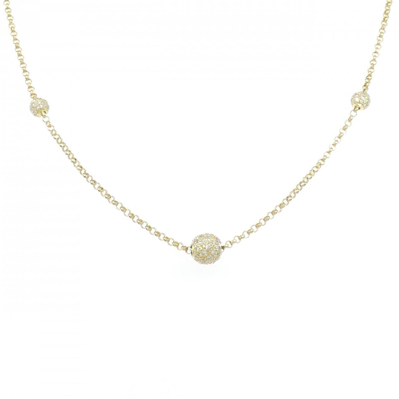 750YG ダイヤモンド ネックレス 0.58CT