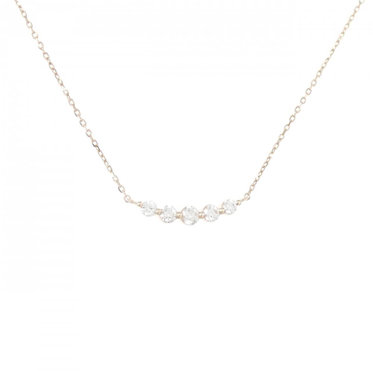 K10PG ダイヤモンド ネックレス 0.16CT