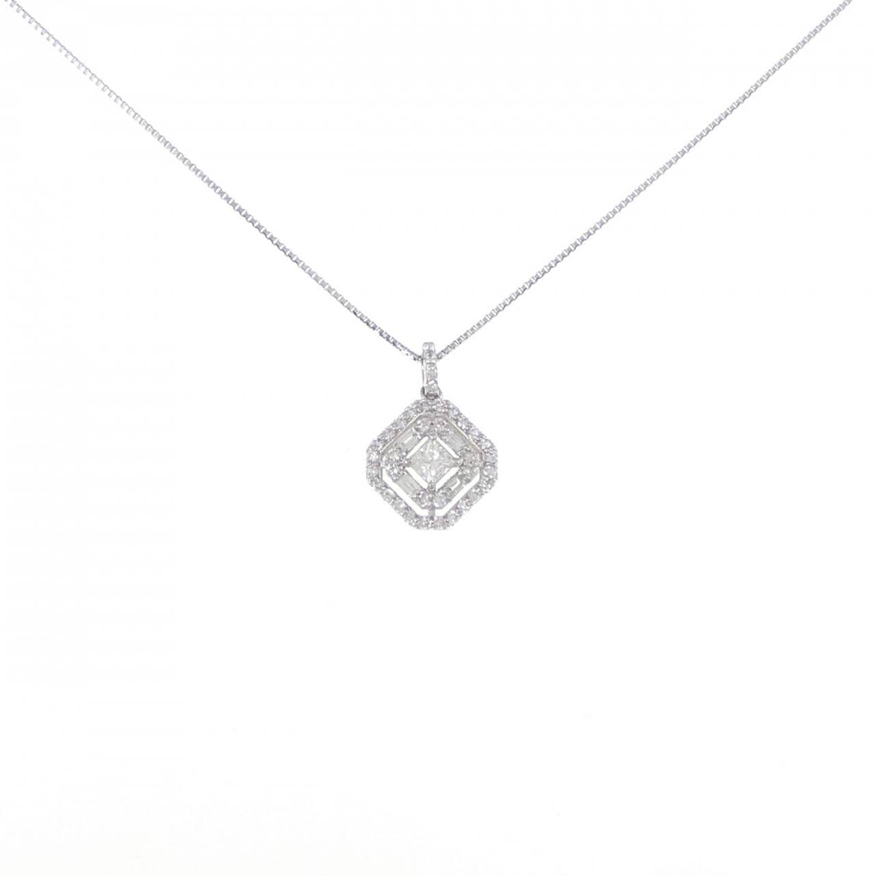 【新品】PT900/PT850 ダイヤモンド ネックレス 0.30CT