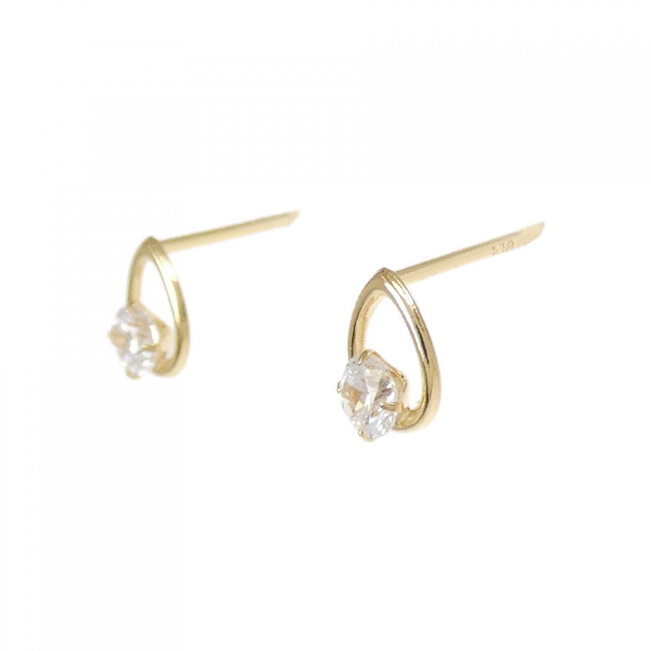 【新品】K18YG キュービック ピアス