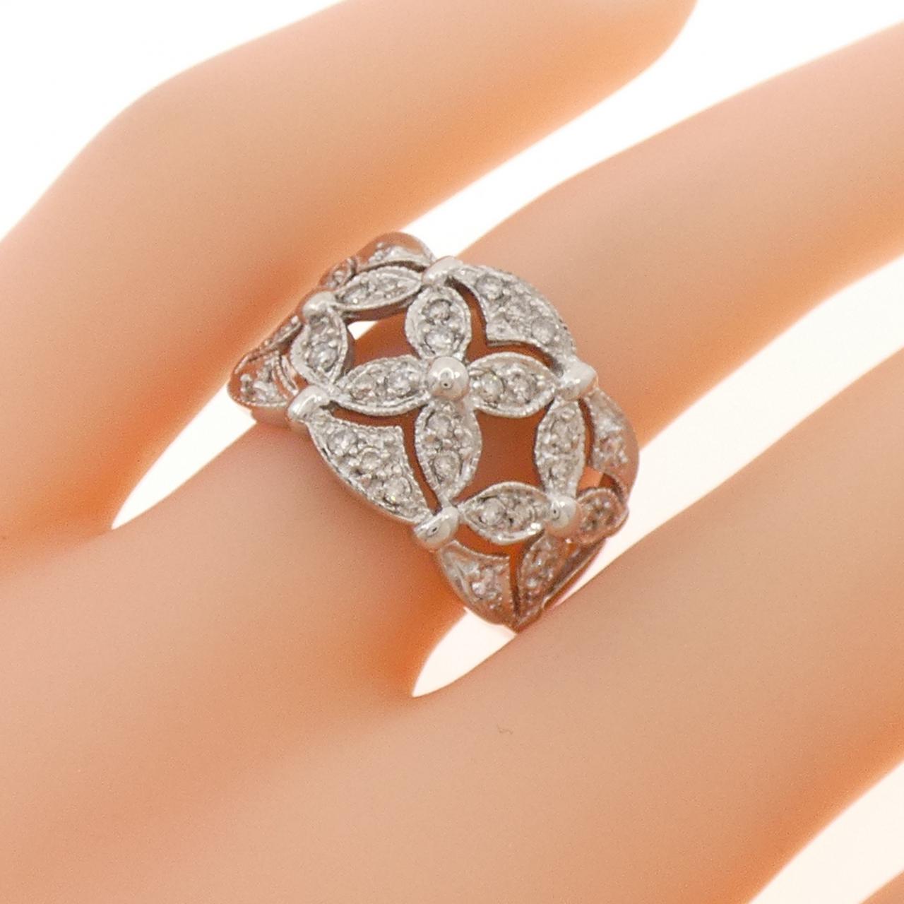K18WG ダイヤモンド リング 0.38CT