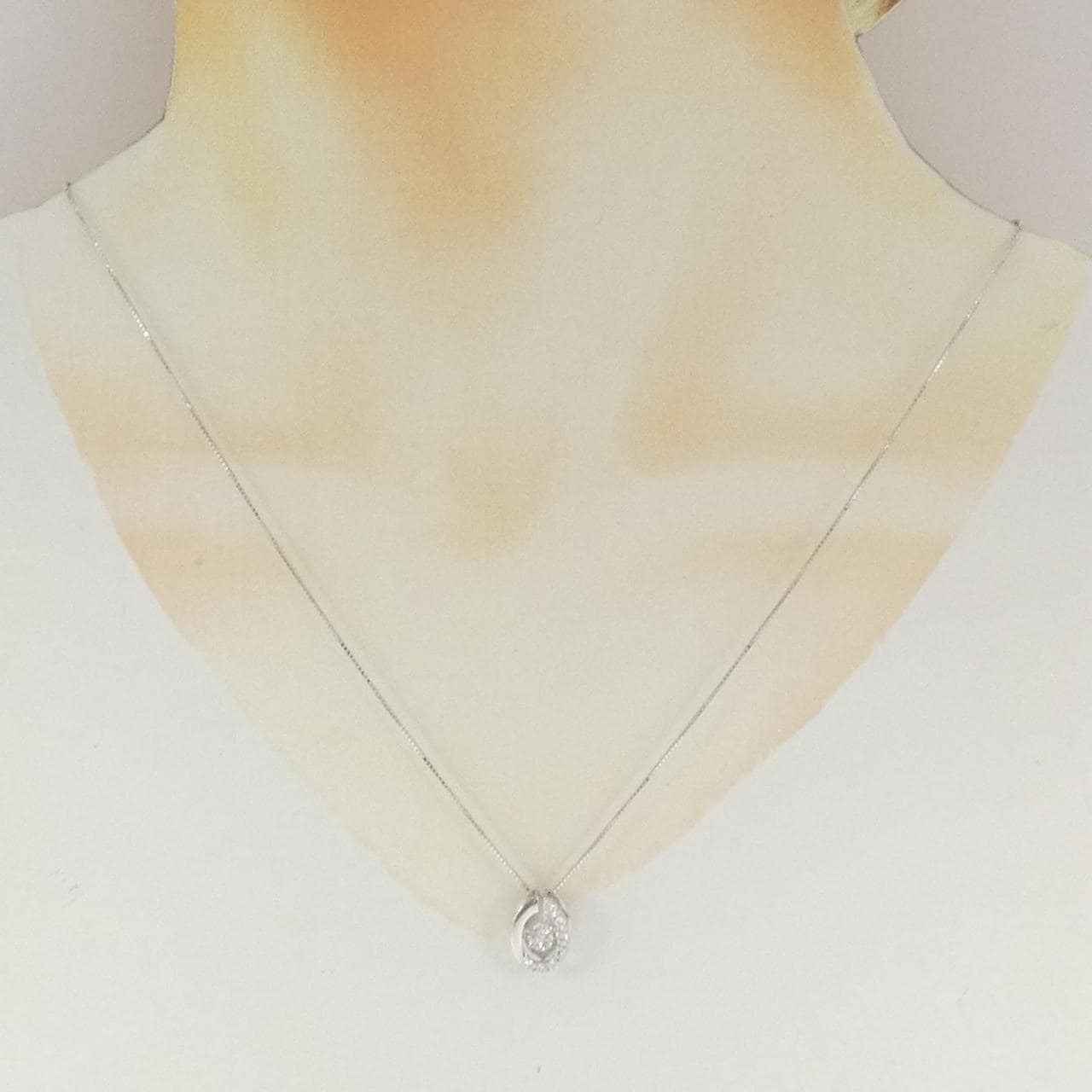 K18WG ダイヤモンド ネックレス 0.483CT