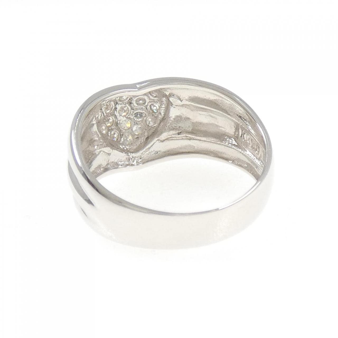 K14WG ハート ダイヤモンド リング 0.17CT