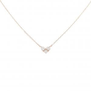 K10PG ハート ダイヤモンド ネックレス 0.11CT