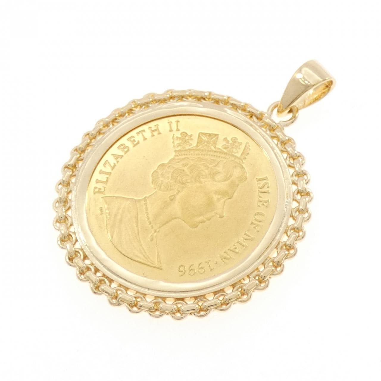K18YG(枠) コイン ペンダント