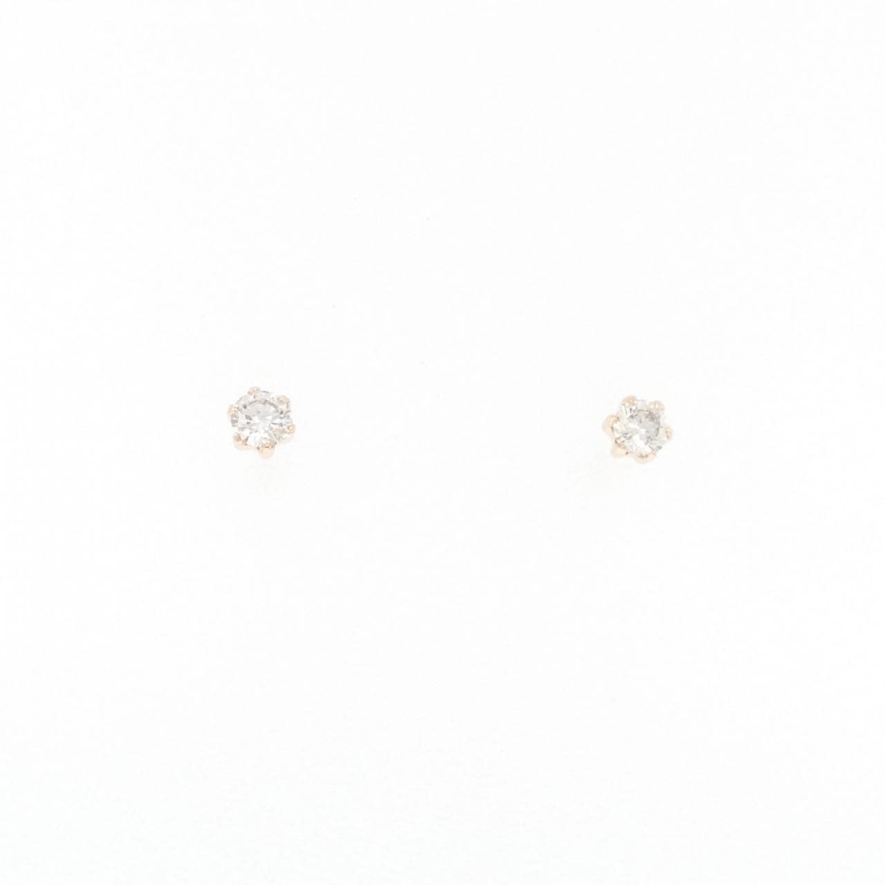 K18PG ダイヤモンド ピアス 0.10CT
