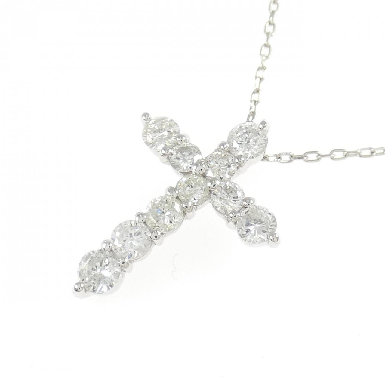 PT900/PT850 クロス ダイヤモンド ネックレス 1.01CT