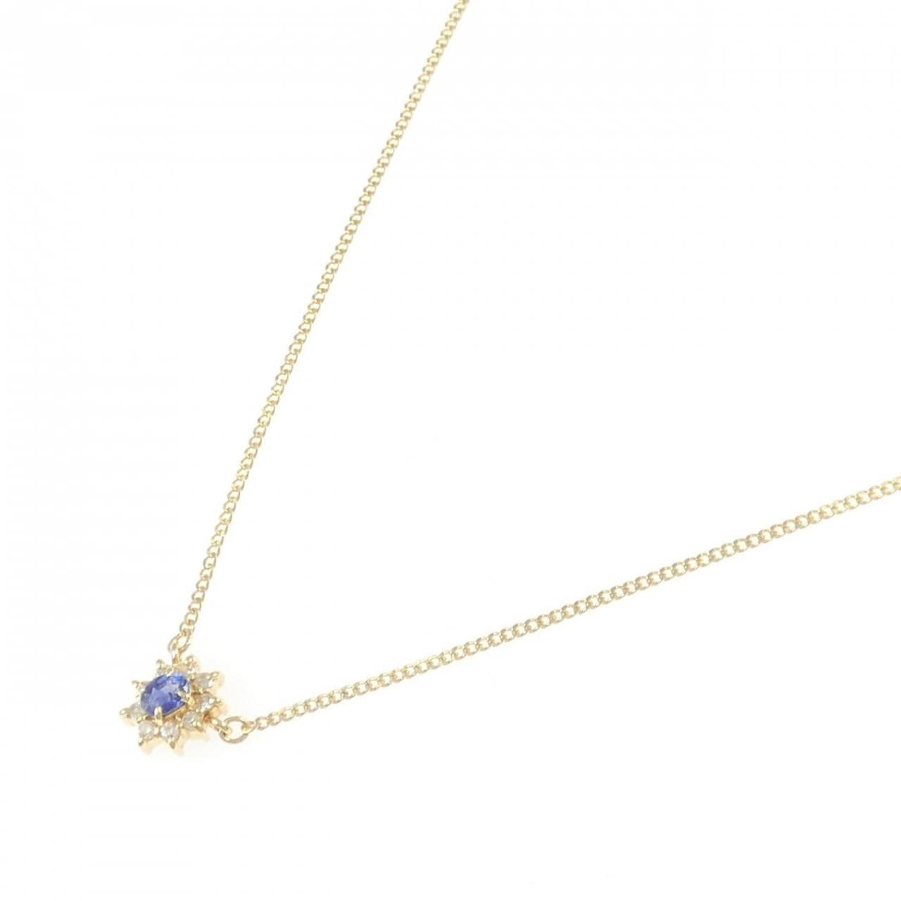 K18YG サファイヤ ネックレス 0.18CT