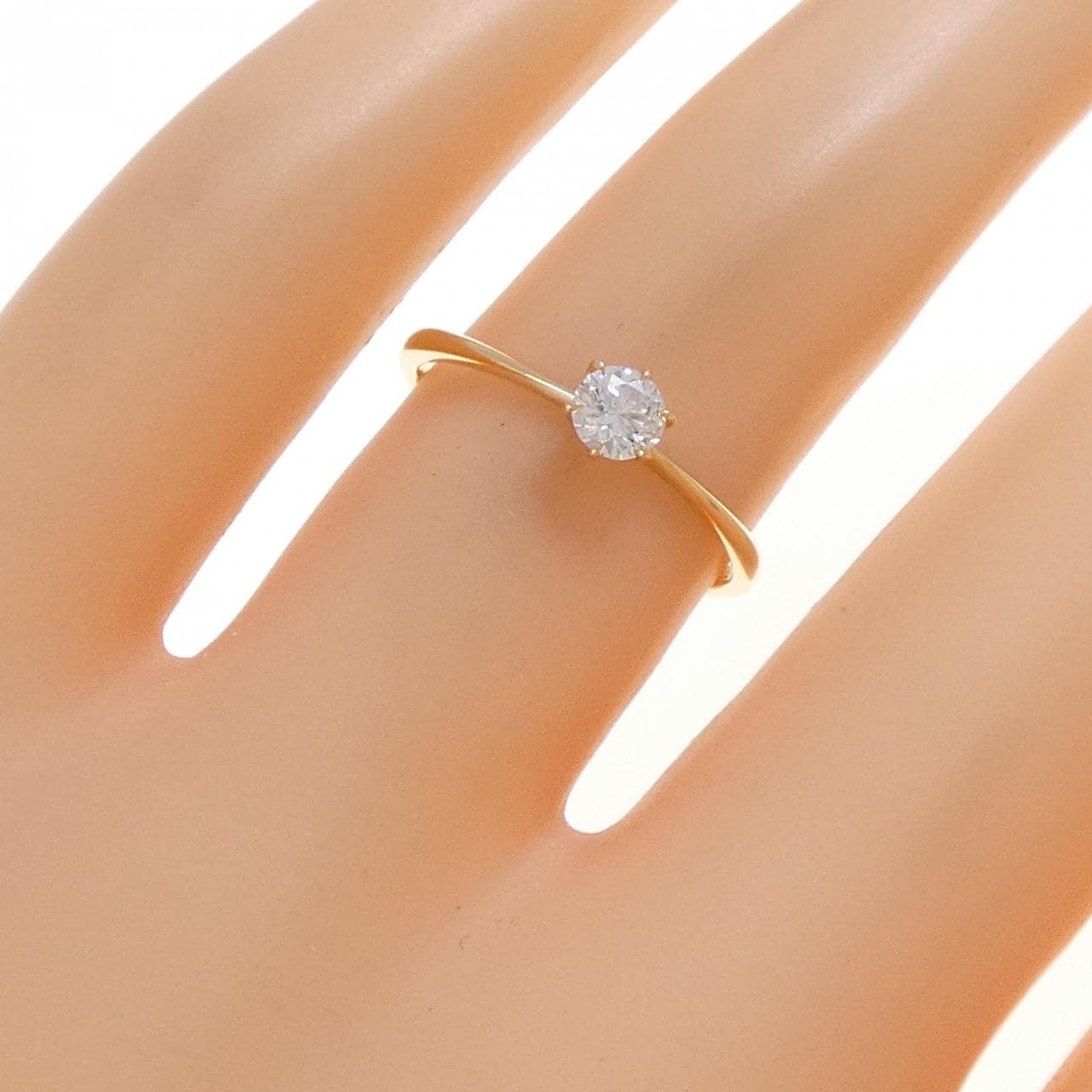 K18YG ダイヤモンド リング 0.197CT