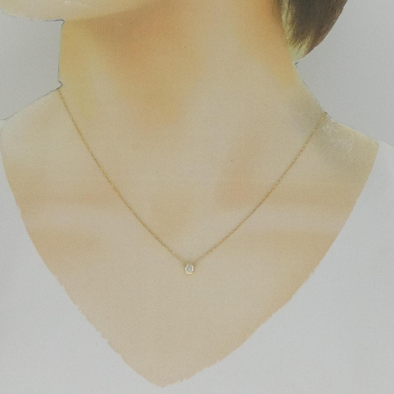 K18YG ダイヤモンド ネックレス 0.15CT