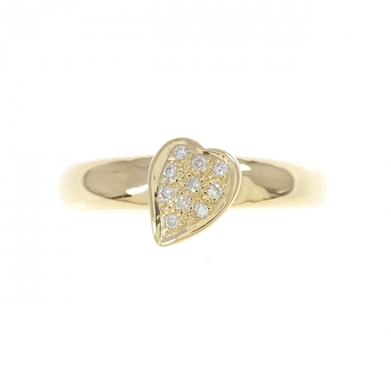 K18YG ハート ダイヤモンド リング 0.05CT