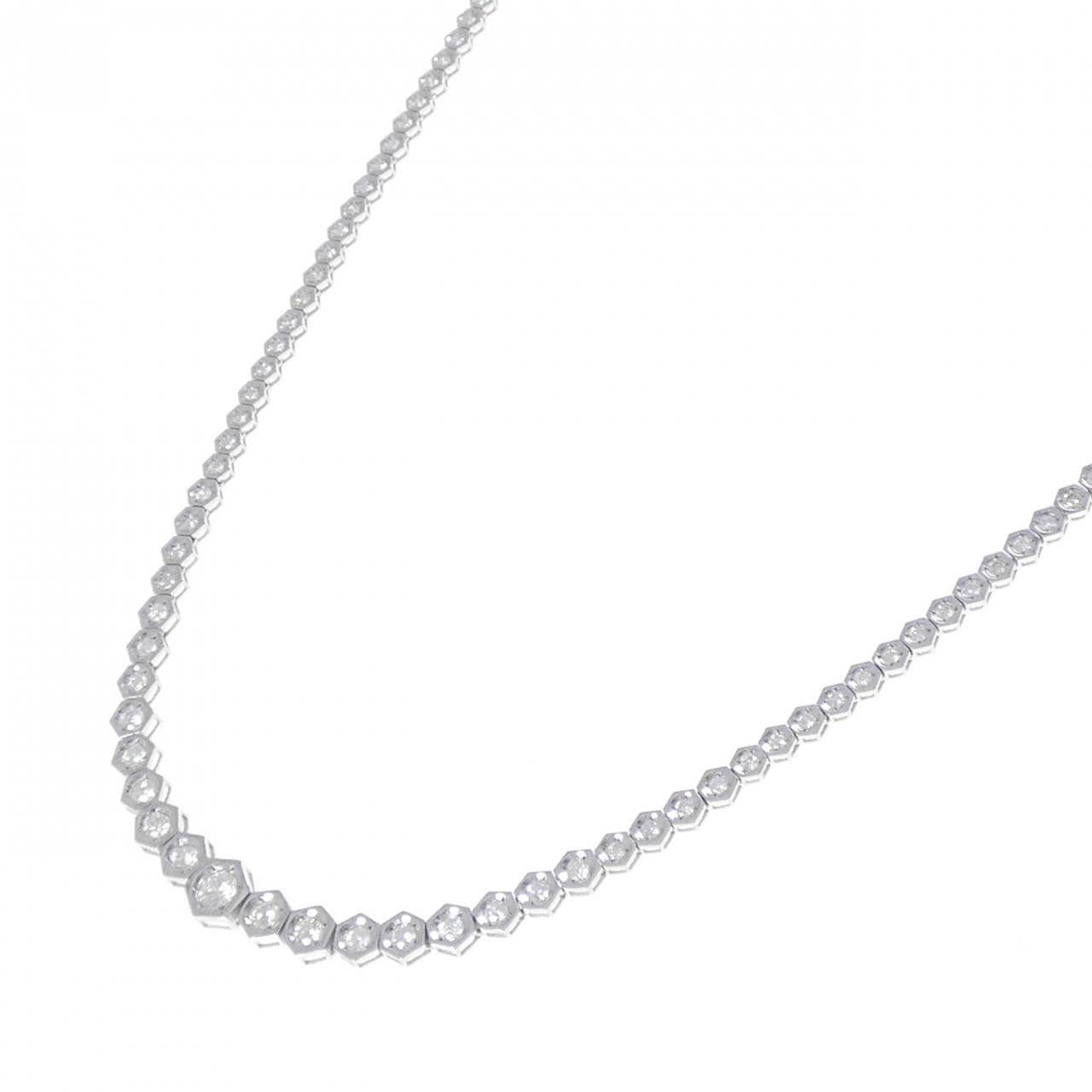 K18WG ダイヤモンド ネックレス 3.00CT
