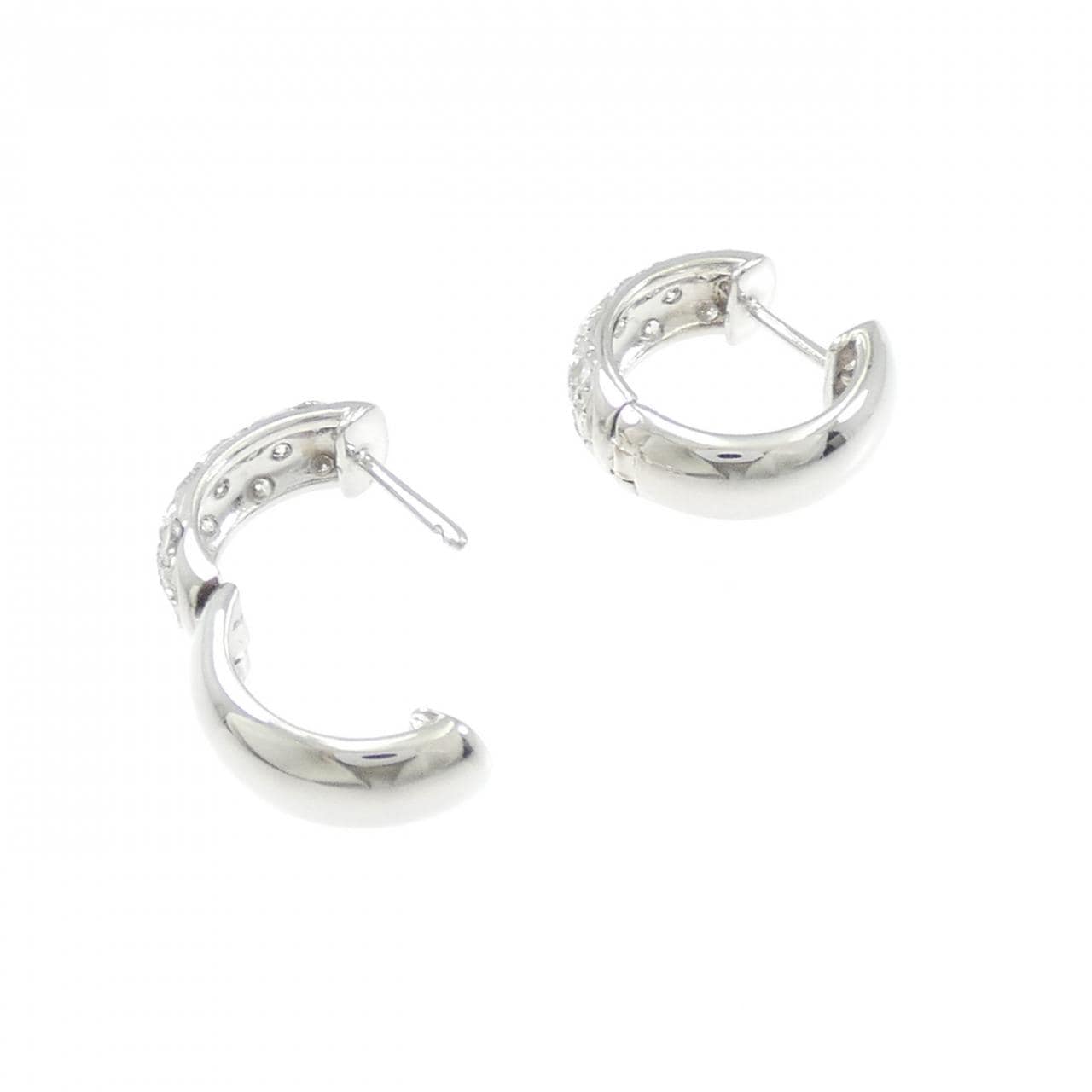 K18WG ダイヤモンド ピアス 0.86CT