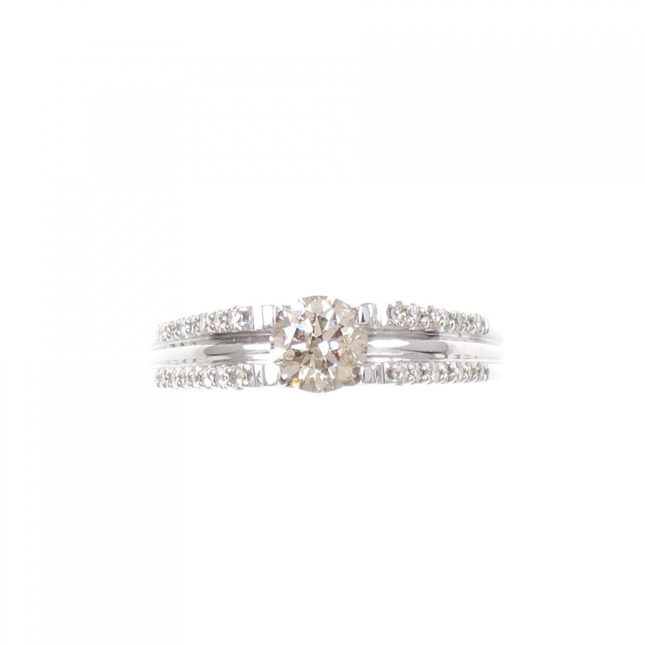 K18WG ダイヤモンド リング 0.5CT