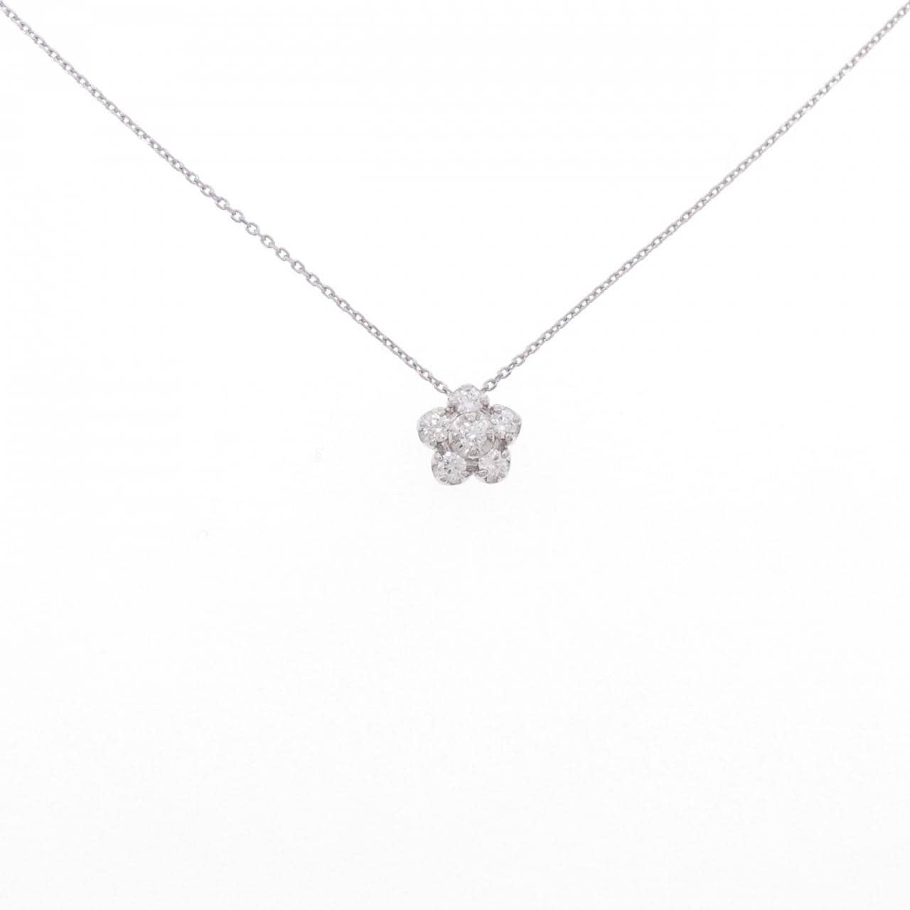 PT Flower Diamond Necklace 0.18CT