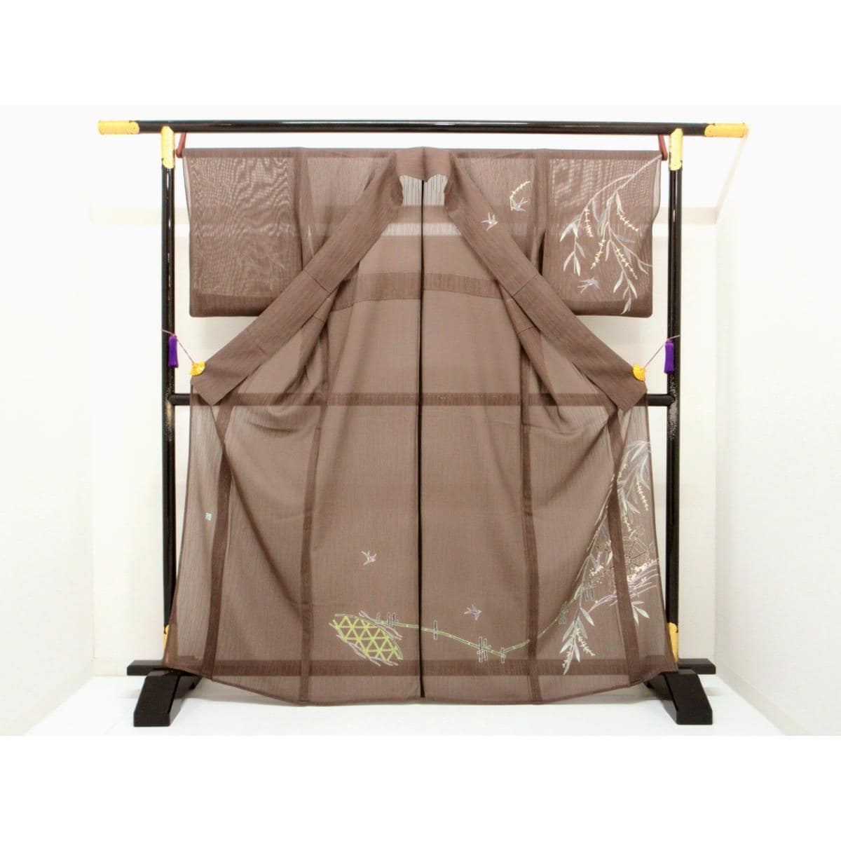 単衣　紋紗織訪問着　魚津誠【本加賀友禅】