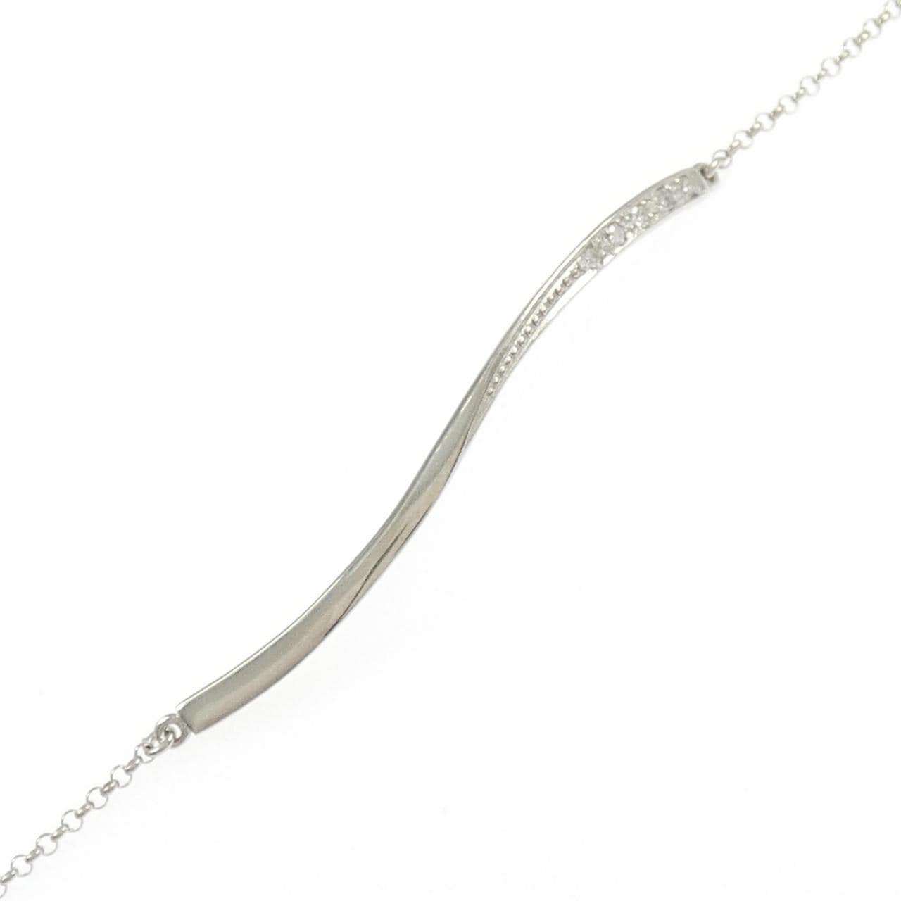 K18WG ダイヤモンド ブレスレット 0.03CT