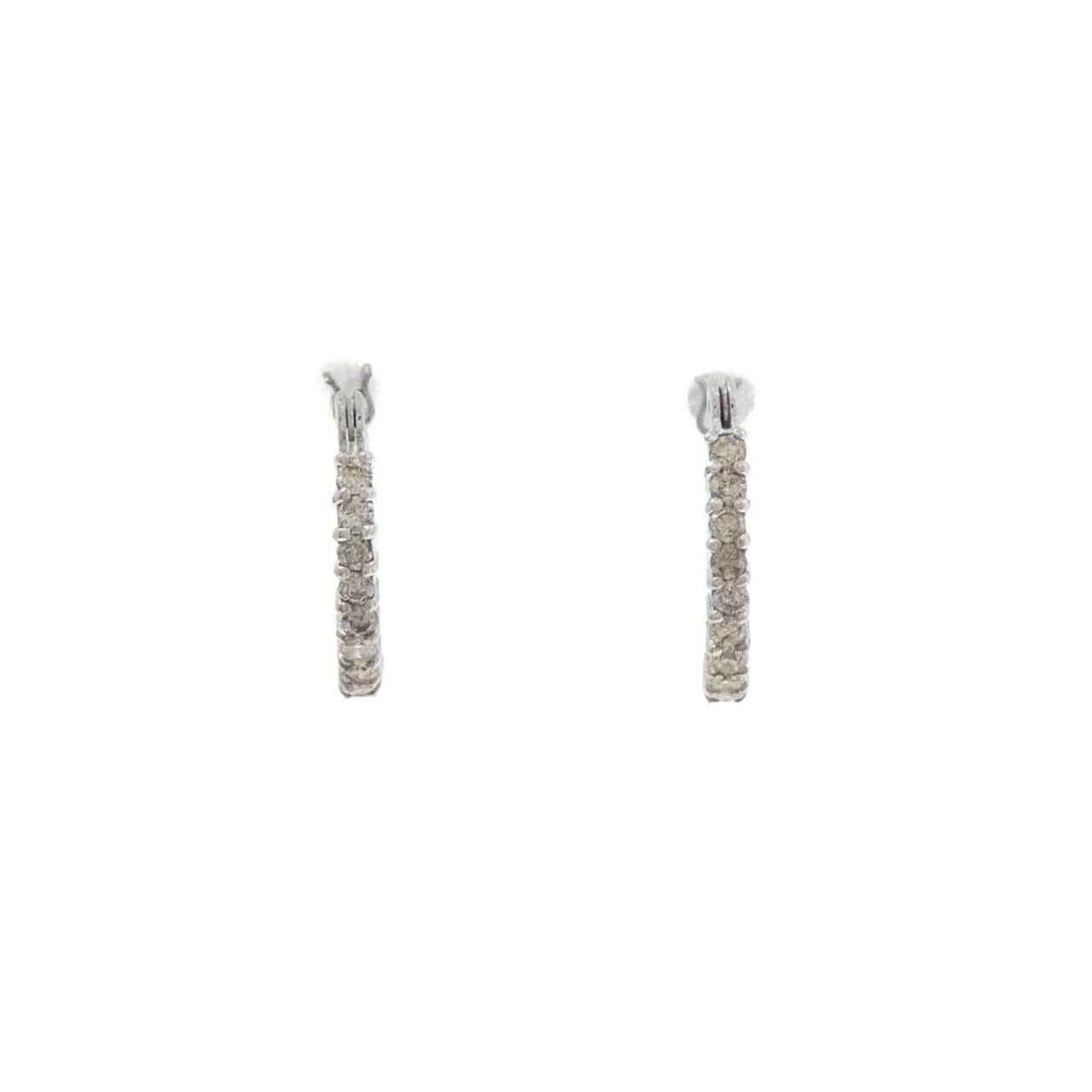 K18WG ダイヤモンド ピアス 0.2CT