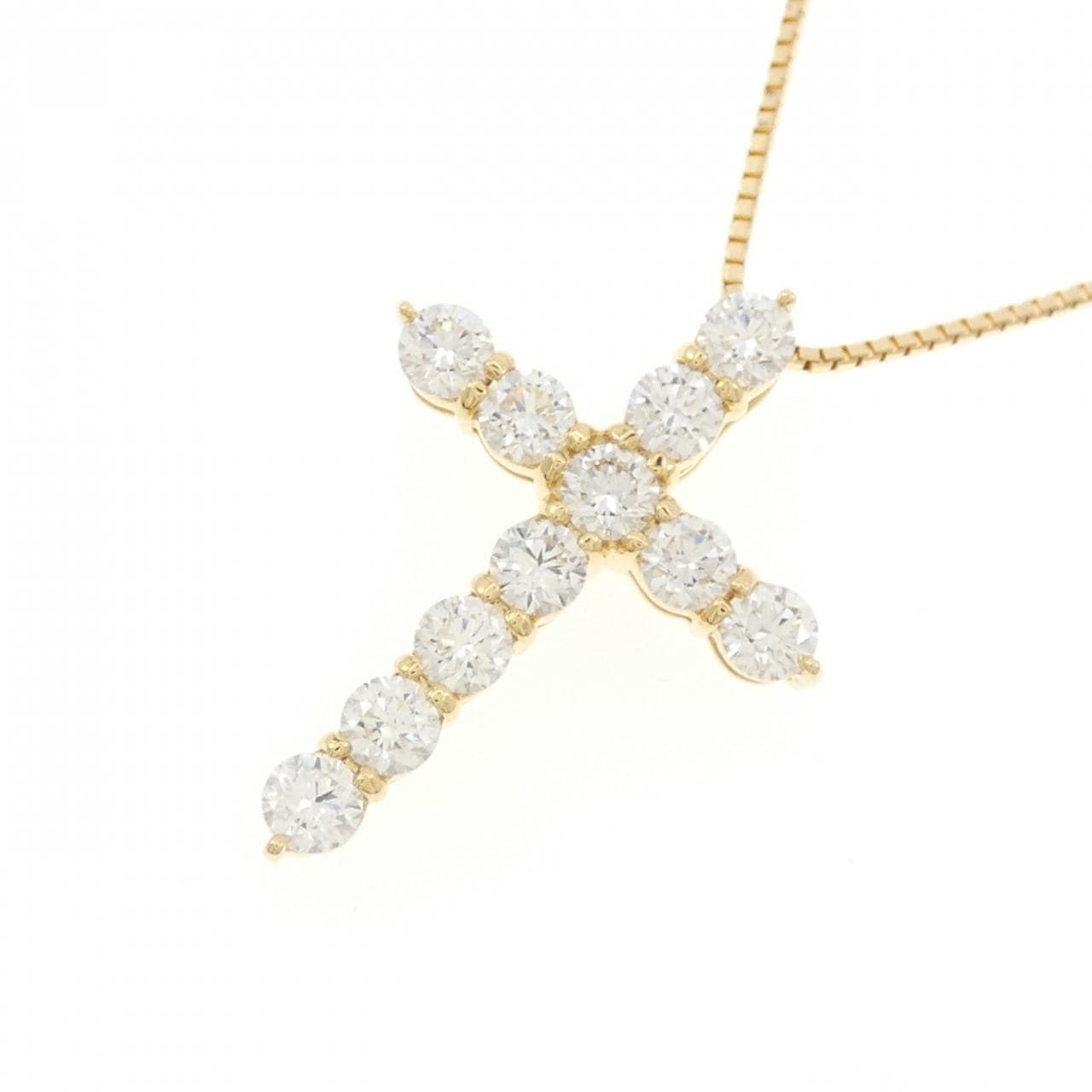 【新品】K18YG ダイヤモンド ネックレス 1.511CT F VVS2-SI1 VG-GOOD