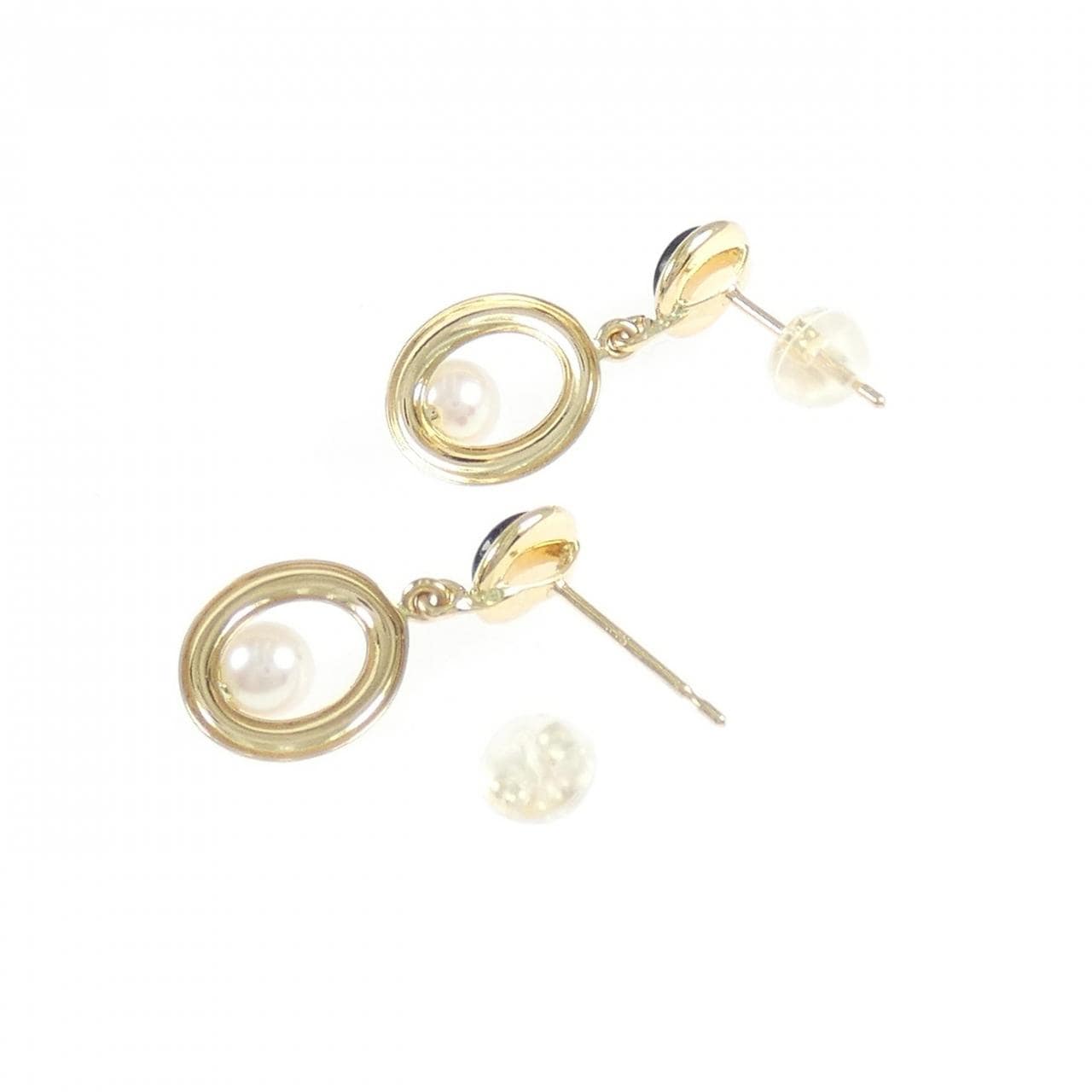 K18YG オニキス ピアス